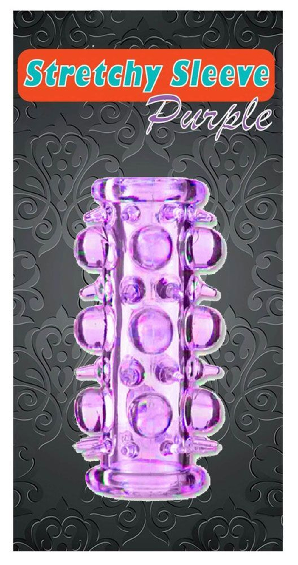 Фиолетовая насадка на пенис с шипами и шишечками