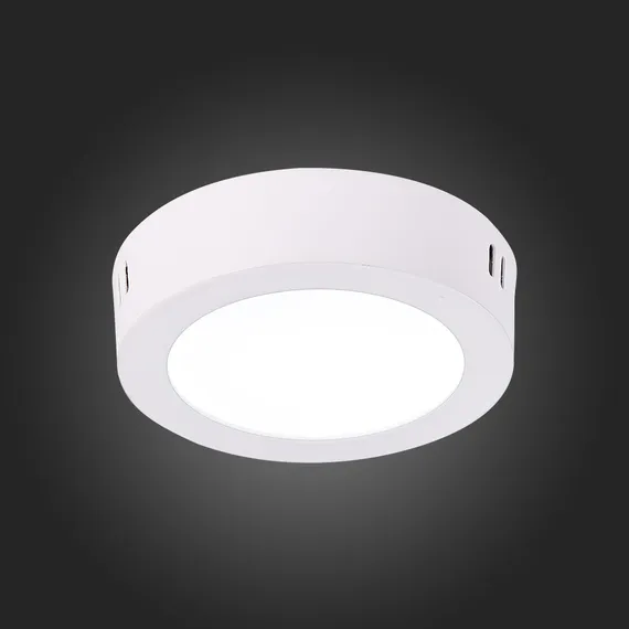 ST112.542.06 Светильник настенно-потолочный Белый LED 1*6W 4000K 370Lm Ra80 120° IP20 D110xH28 90-26 Накладные светильники