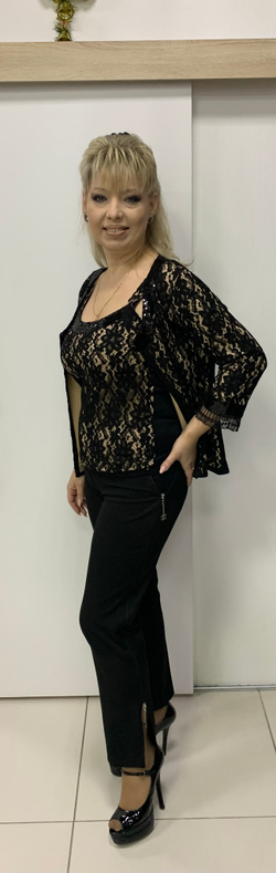 Французские черные брюки с молниями