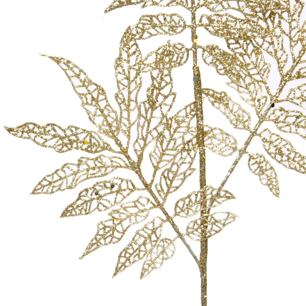 Ветка декоративная «Искристая симфония» 55 см, Золото