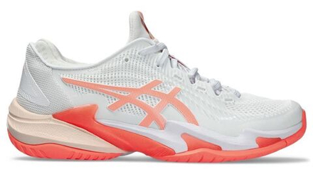 Женские Кроссовки теннисные Asics Court FF 3 - white/sun coral