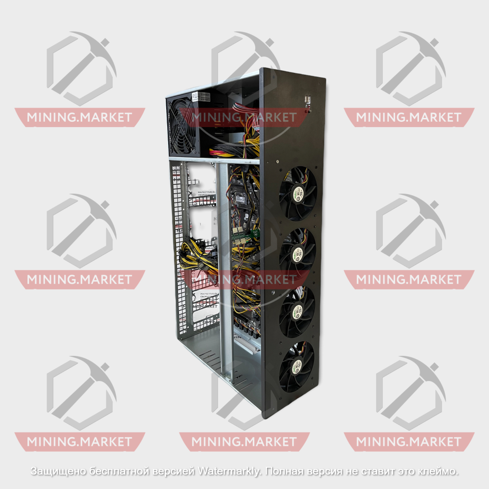 Тушка для майнинга на 8 видеокарт B85 Pro супер-тихая