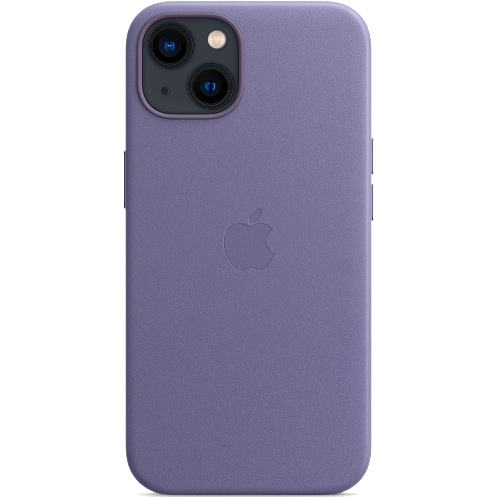 Кожаный чехол с поддержкой MagSafe Apple Leather Case для iPhone 13, Wisteria (Сиреневая глициния)