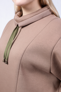 Трикотажное платье 3023ЛЕ, какао #62К053023ЛЕ