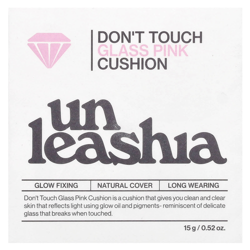Unleashia, Don't Touch, розовый кушон, SPF 50+/PA++++, оттенок 21N, гиалин, 15 г (0,52 унции)
