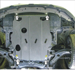 Защита картера Двигателя, КПП. 2 мм, Сталь. для Honda Airwave 2004-2008 MOTODOR.00821