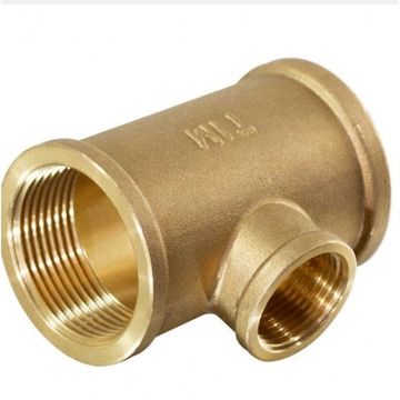 Тройник латунный переходной 1 1/4"х1/2"х1 1/4" ВР-ВР-ВР TIM