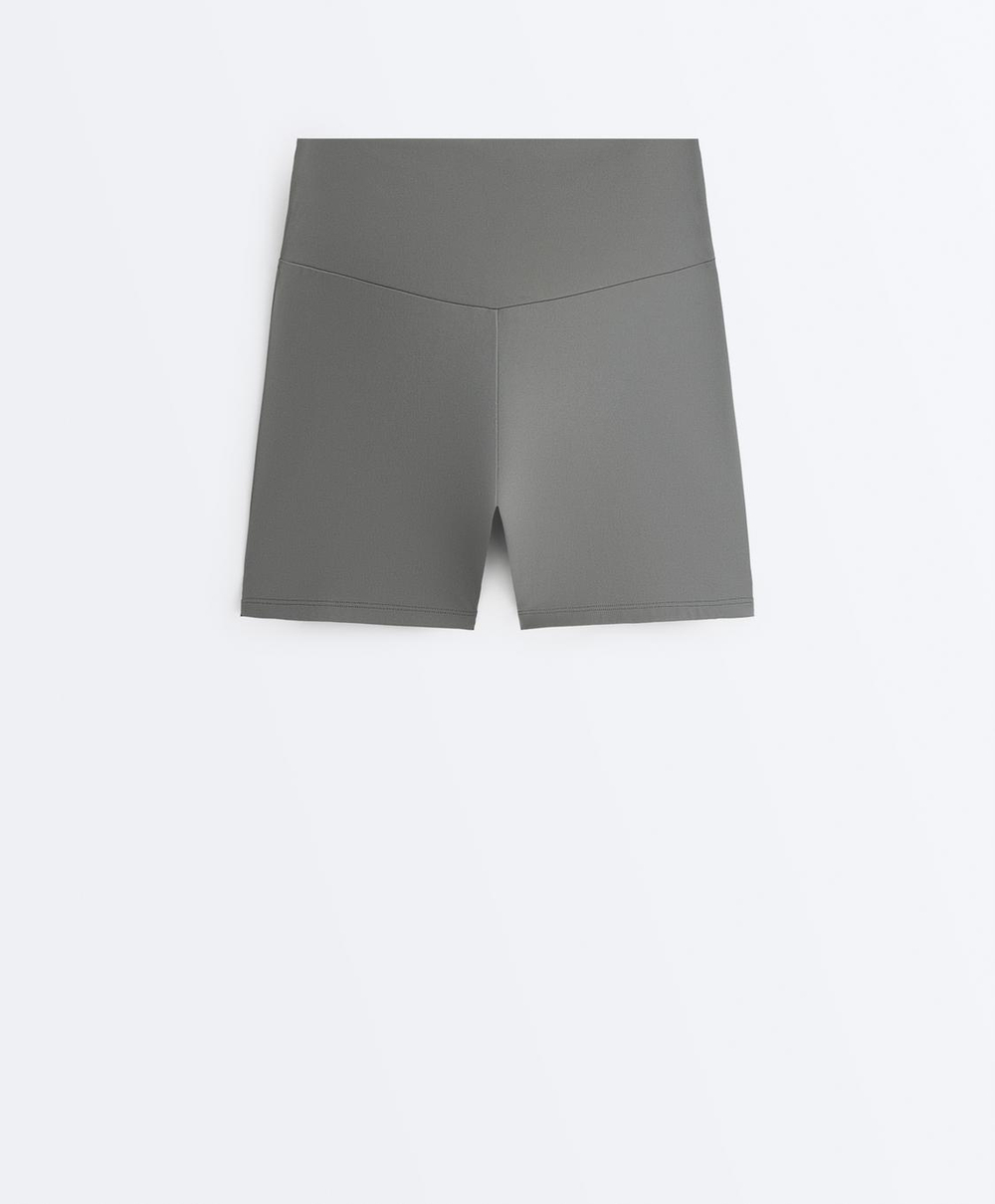 OYSHO Велосипедки Comfortlux с высокой посадкой длиной 10 см, серый