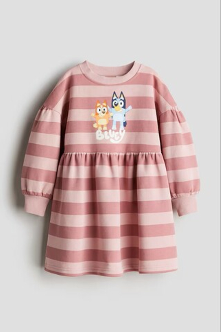 H&M Платье с принтом, пудрово-розовый