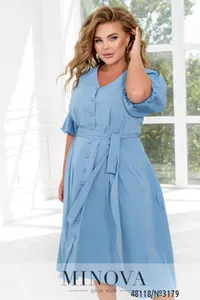 Платье 3179-голубой Minova