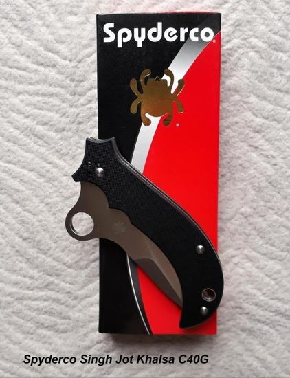 Складной нож Spyderco Jot Singh Khalsa C40GP c клинком из стали VG-10, рукоять G10