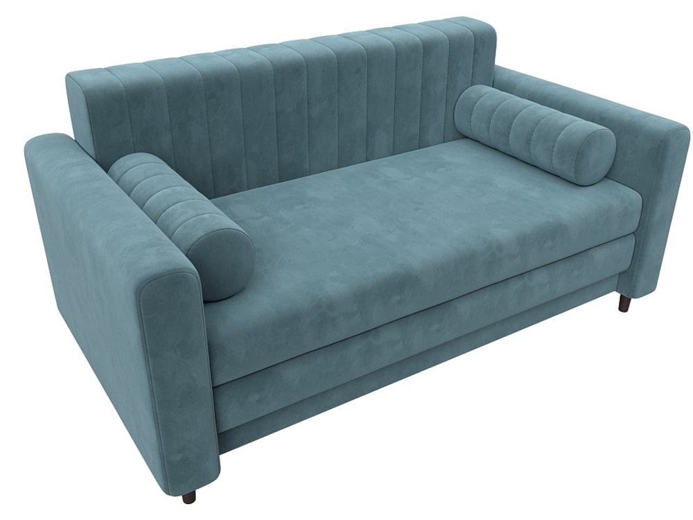 Диван прямой Лига-070 ВЕЛЮР SEVEN 113 бирюзовый