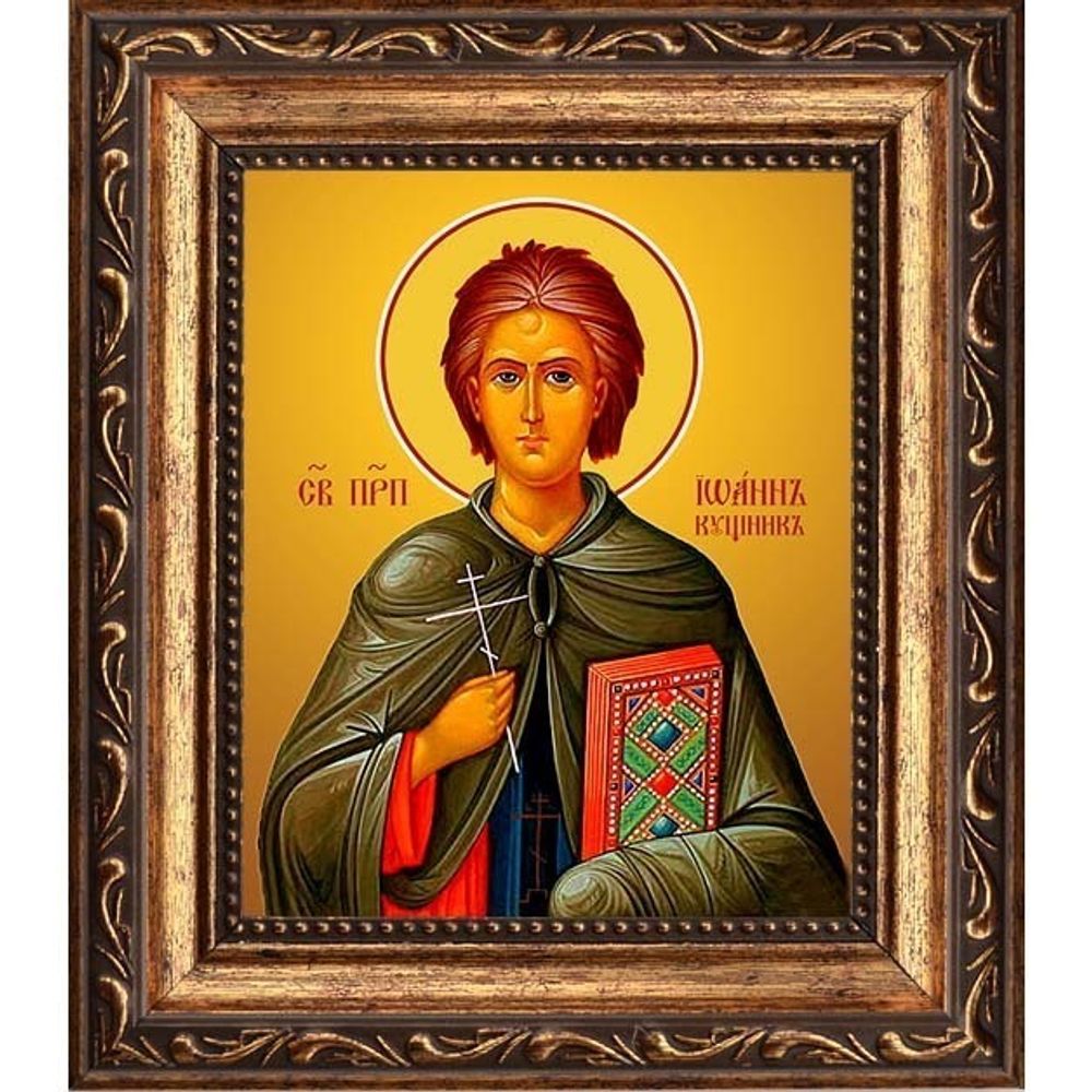 Иоанн Кущник преподобный. Икона на холсте.