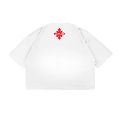 Футболка “КОРОЛЕВА FAKE” CROPTOP белая