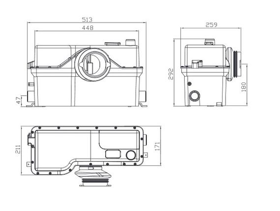 Установка канализационная Jemix STP-800 26244