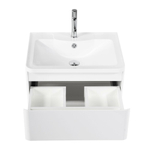 Тумба подвесная с раковиной BelBagno ALBANO-600-2C-SO-BL Bianco Lucido, раковина BB600/455-LV-MR-ALR