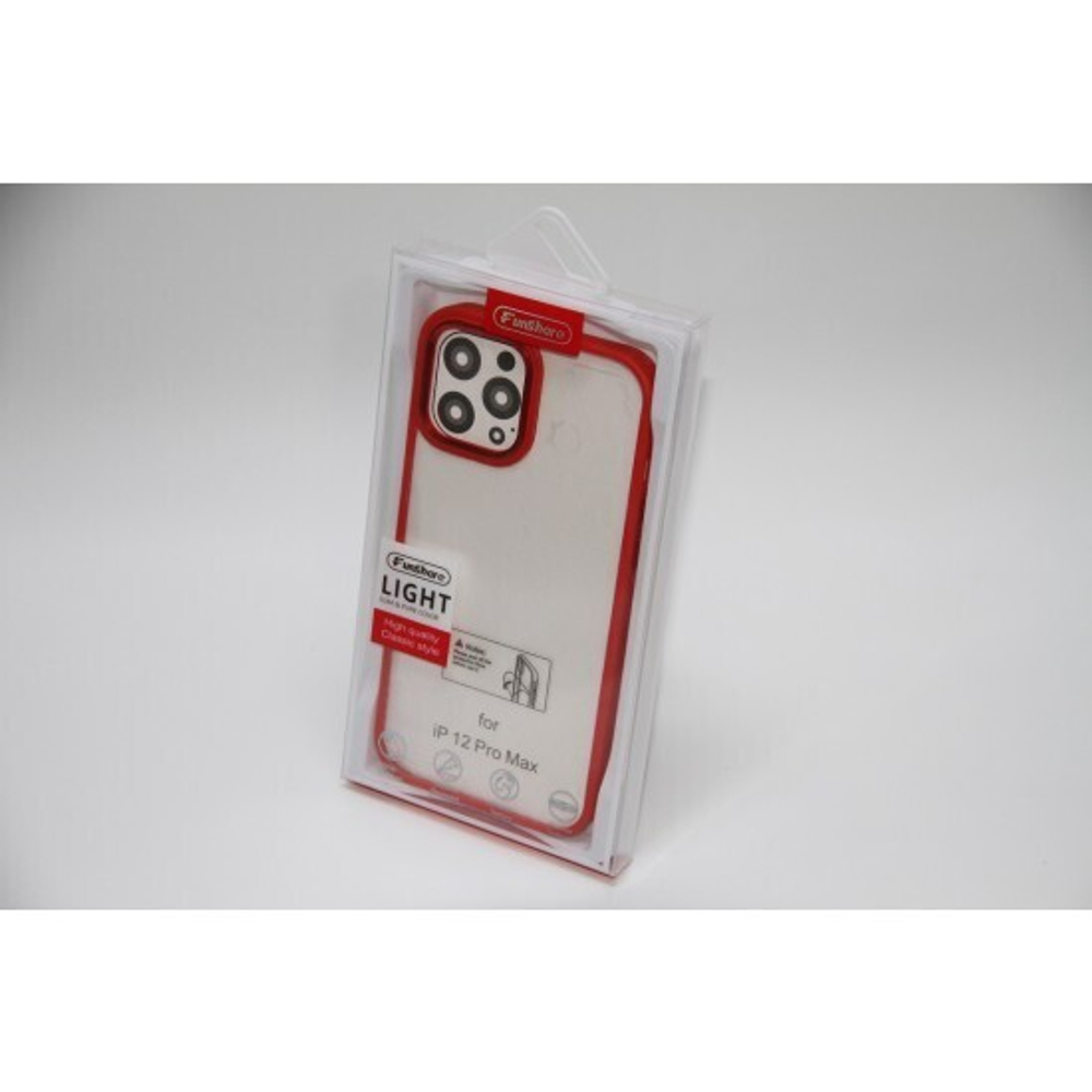 Чехол прозрачный с цветной рамкой iPhone 14 Plus, 013141 сиреневый