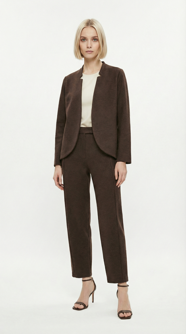 Костюм из шерстяного джерси Брук шоколад