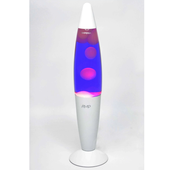 Лава лампа Amperia Rocket Белая, Фиолетовая, корпус белый (35 см)