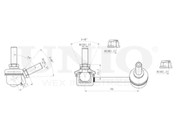Стойка стабилизатора задняя левая UNIO SSP-50072