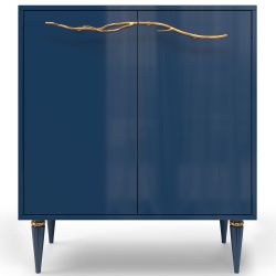 Комод Арт Колор Классик Голд с 2 полками Королевский синий