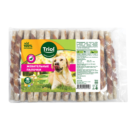 Жевательные палочки с уткой для собак, 400г (цена за 1 шт)