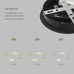 Светильник подвесной RAYDIA, 60 Вт, 3000–4000К, ?800?1500 мм, металл+акрил, матовое золото, свет вверх/вниз