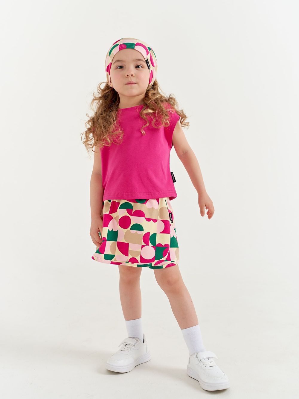 Футболка укороченная без рукавов "Бабл-гам"