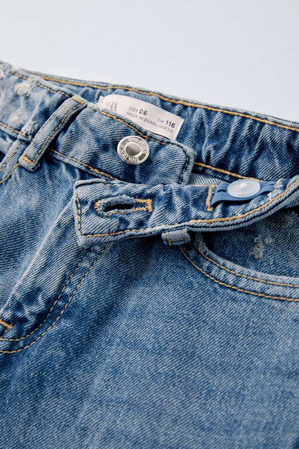 ZARA ДЖИНСЫ MOM FIT, СИНИЙ