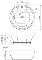 Акриловая ванна 1Marka Omega 180*180 круглая из каталога Ванны акриловые