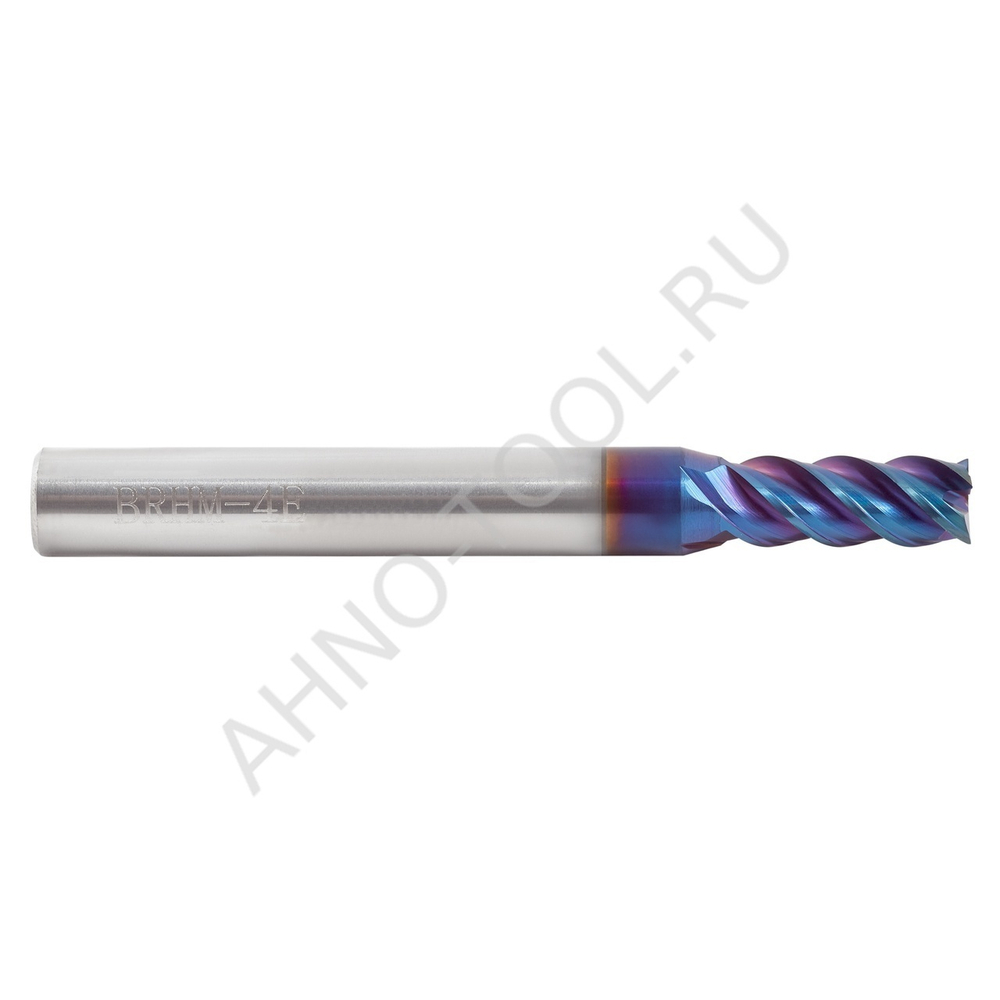 Фреза твердосплавная   4мм (L=50, l=11, хв=4) Z4 45° по закаленной стали BRHM-4E-D4.0S HRC65 AHNO