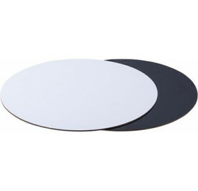 Подложка усиленная двусторонняя ЧЕРНЫЙ/жемчуг 3,2 мм. Диаметр 26