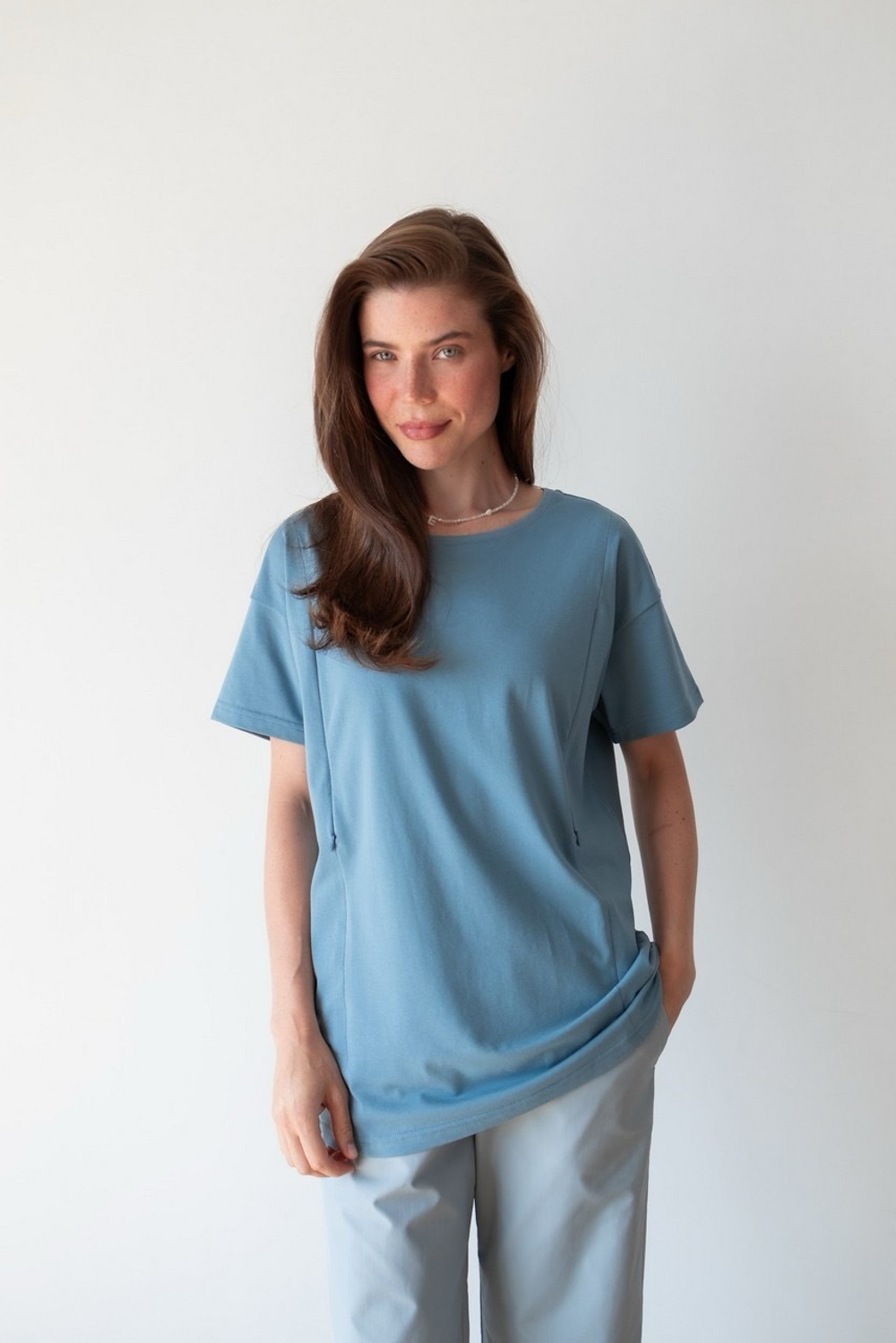 Футболка оверсайз, Пыльно-голубой