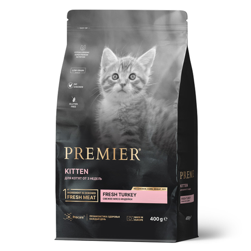 Premier Cat Kitten Turkey Сухой корм для котят с индейкой, 400 гр