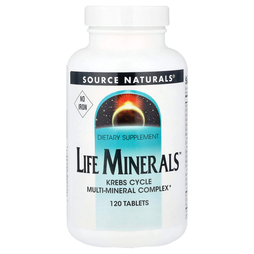 Source Naturals, Life Minerals™, без железа, 120 таблеток