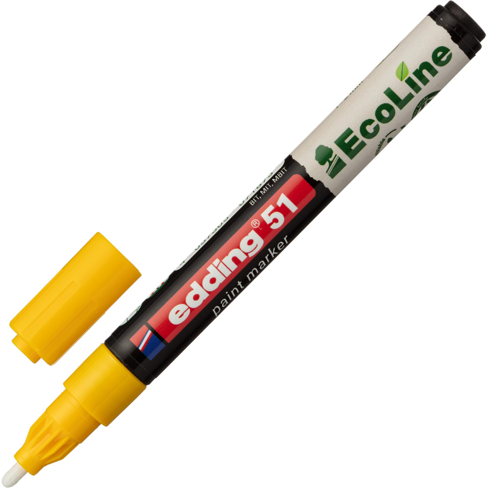 Маркер лаковый E-51 на водной основе, жёлтый, 1-2 мм