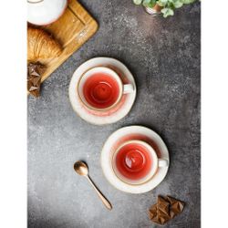 Чайная пара 240 мл d 10 см h5 см красная фарфор "The   Eco" P.L. Proff Cuisine [1]