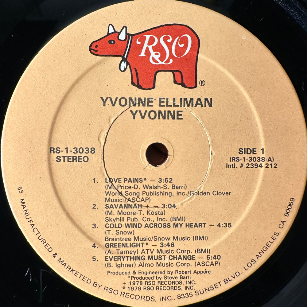 Yvonne Elliman - Yvonne (США 1979г.)