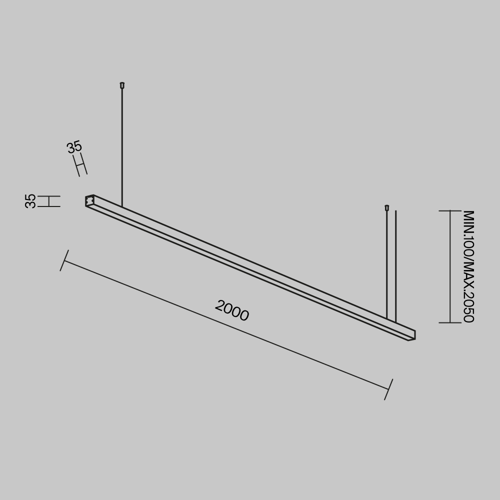 Линейный светильник Technical LL312008
