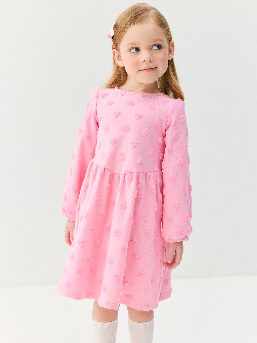 Платье с сердечками "Нежная роза"