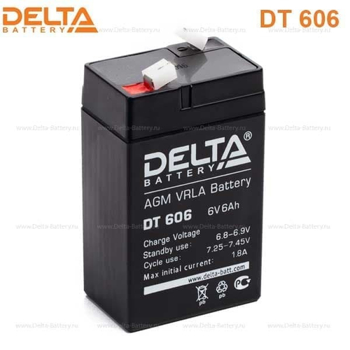 Аккумуляторная батарея Delta DT 606 (6V / 6Ah)