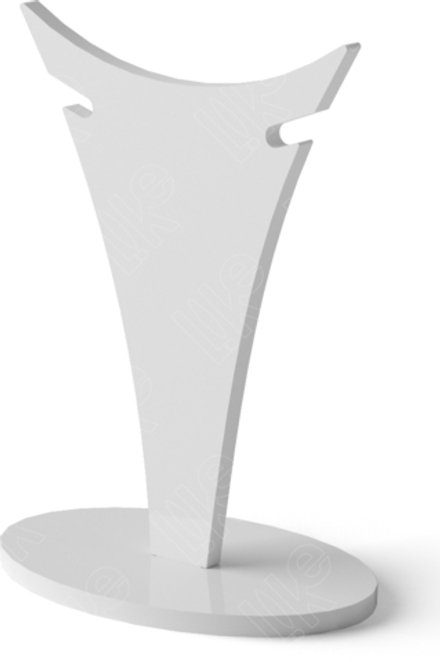 Подставка для серег/фигурная/2 боковые прорези/овальное основание