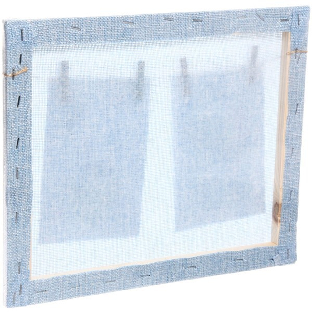 Фоторамка-коллаж 25*30см «Классика» цвет голубой текстильная