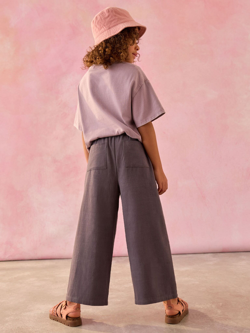 Брюки широкие для девочки Next AB1-536, Серый