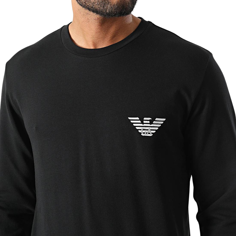 Мужской костюм черный: толстовка и штаны Emporio Armani 111943_CC575 00020