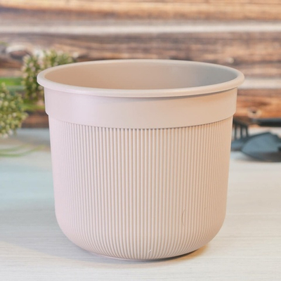Горшок цветочный Сканди 1л с дренажной вставкой, какао