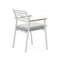 Bona Уличный стул из алюминия в белой отделке и массива тикового дерева