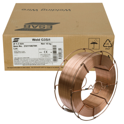 Проволока сварочная с омедненой поверхностью G3Si1 д.1,2мм Уп/15 кг