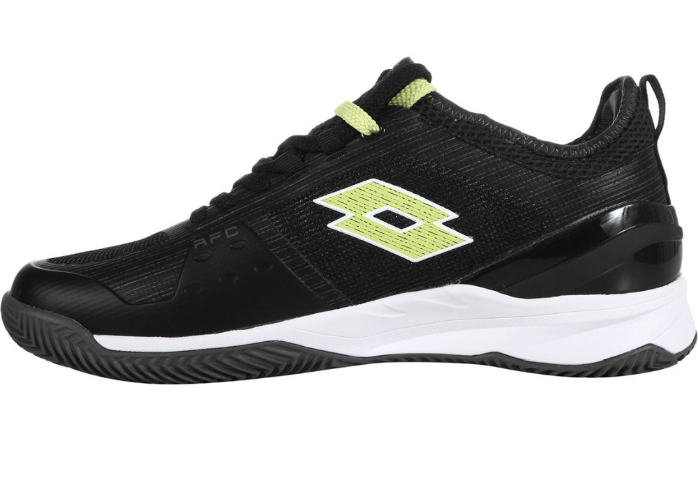 Теннисные кроссовки Lotto Mirage 200 Clay - all black/sharp green/asphalt