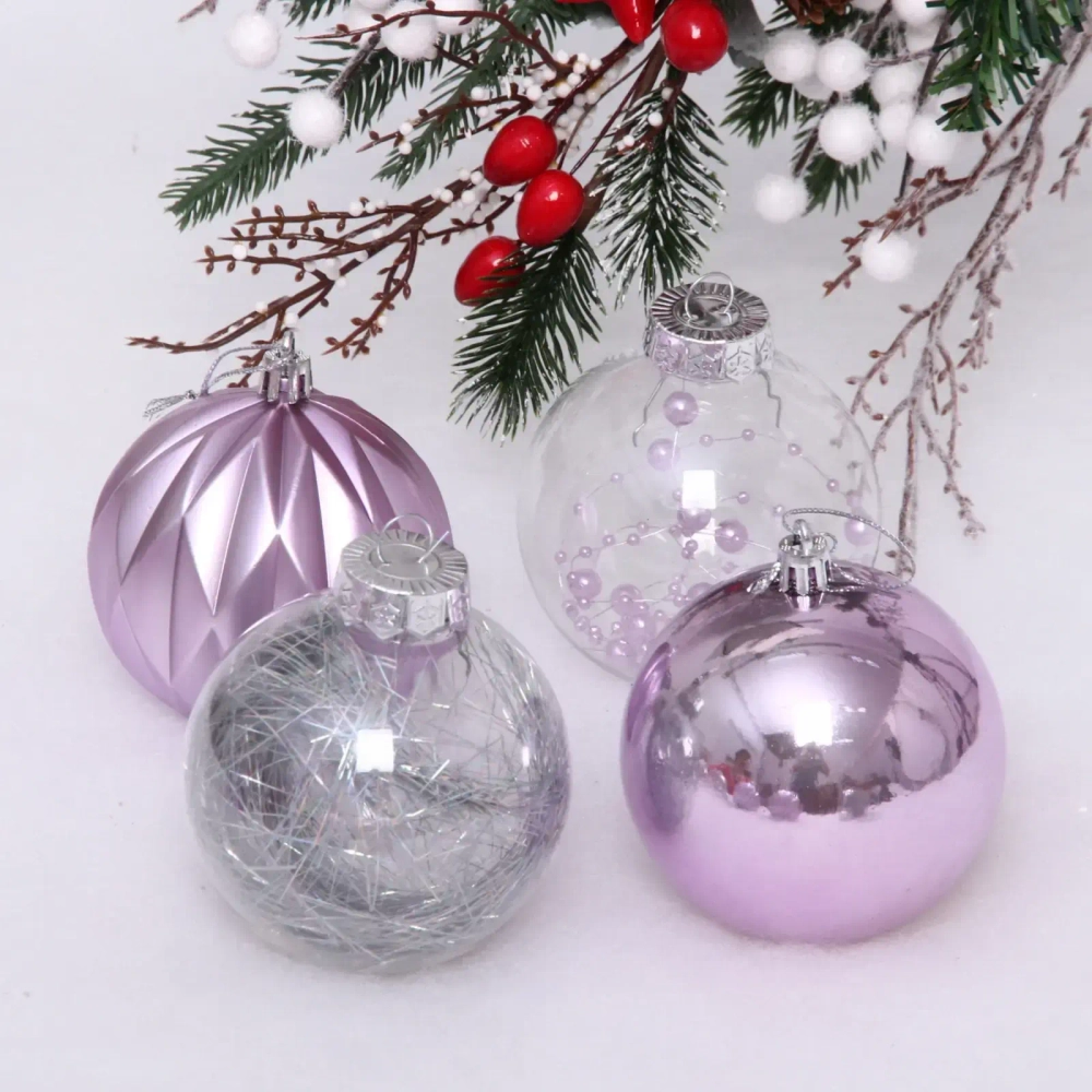 Набор шаров 8 см «Волшебство» (в наборе 12 шт), Фиолетовый